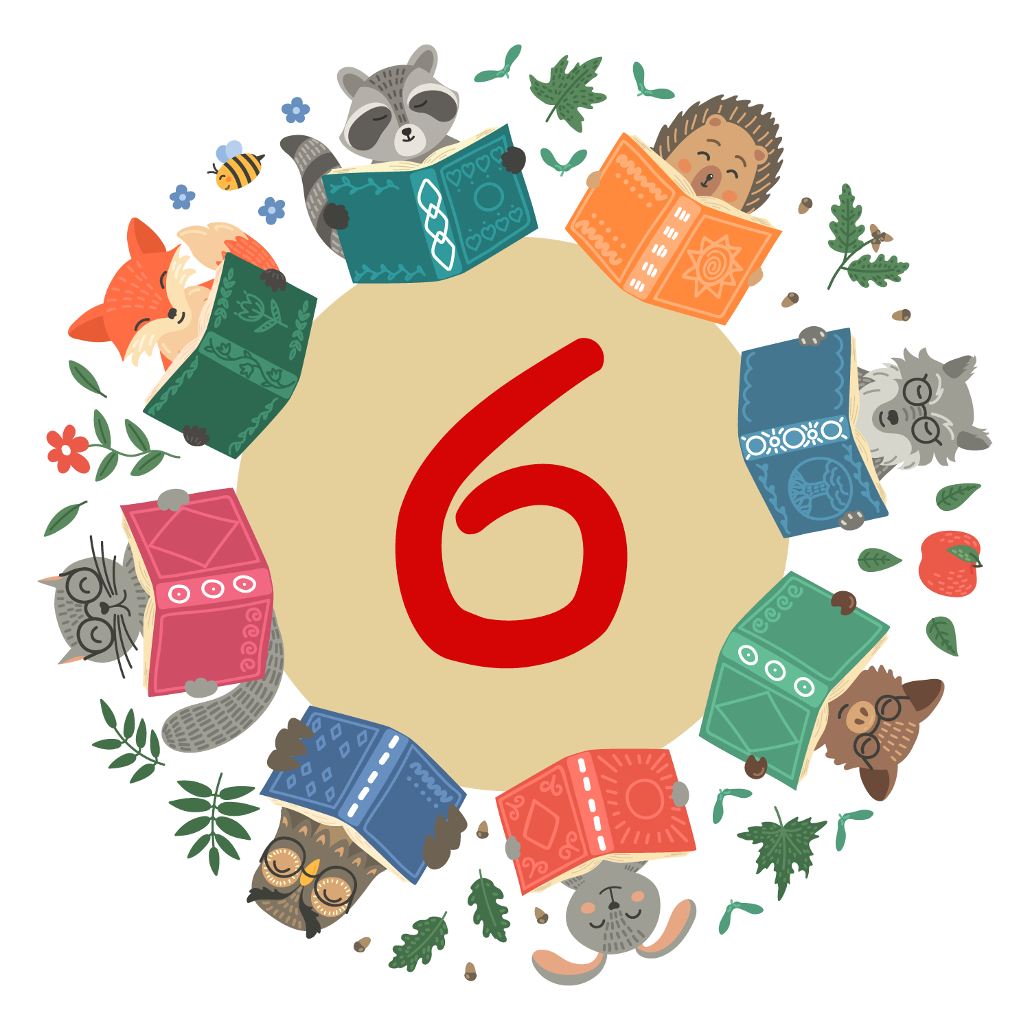 Libreria 6 rosso
